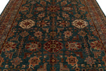 8x9 Green and Multicolor Kazak Tribal Rug