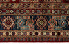 6x9 Red and Navy Kazak Tribal Rug