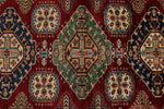 6x9 Red and Navy Kazak Tribal Rug