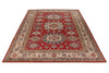 10x13 Red and Ivory Kazak Tribal Rug