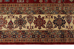 10x13 Red and Ivory Kazak Tribal Rug