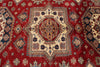 10x13 Red and Ivory Kazak Tribal Rug