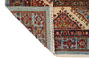8x10 Blue and Ivory Kazak Tribal Rug