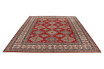 8x10 Red and Ivory Kazak Tribal Rug