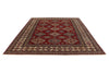 8x10 Red and Ivory Kazak Tribal Rug