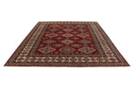8x10 Red and Ivory Kazak Tribal Rug