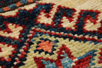 8x10 Red and Ivory Kazak Tribal Rug