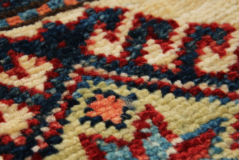 8x10 Red and Ivory Kazak Tribal Rug