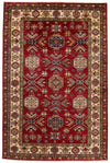 6x9 Red and Beige Kazak Tribal Rug