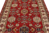 6x9 Red and Beige Kazak Tribal Rug