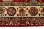 6x9 Red and Beige Kazak Tribal Rug