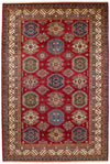 6x9 Red and Beige Kazak Tribal Rug