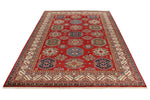 6x9 Red and Beige Kazak Tribal Rug