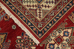 6x9 Red and Beige Kazak Tribal Rug