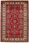 6x9 Red and Beige Kazak Tribal Rug