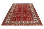 6x9 Red and Beige Kazak Tribal Rug