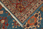 6x8 Light Blue and Red Kazak Tribal Rug