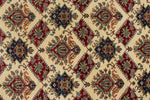 6x8 Beige and Red Kazak Tribal Rug