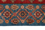 6x9 Red and blue Kazak Tribal Rug