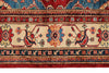 6x9 Red and Ivory Kazak Tribal Rug