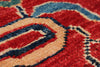 6x9 Red and Ivory Kazak Tribal Rug