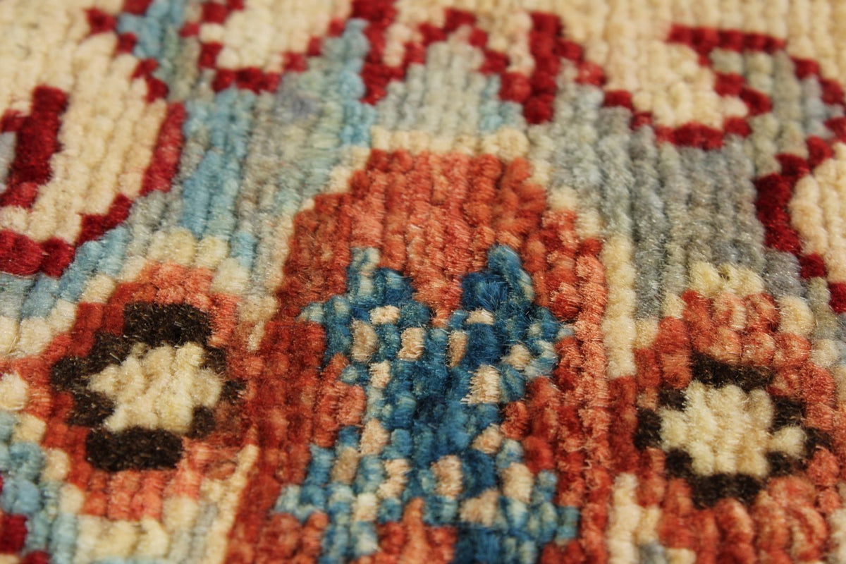 5x7 Navy and Red Kazak Tribal Rug