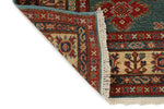 4x6 Light Green and Ivory Kazak Tribal Rug