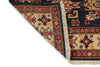 4x6 Navy and Ivory Kazak Tribal Rug