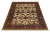 4x6 Ivory and Red Kazak Tribal Rug