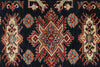 3x5 Navy and Multicolor Kazak Tribal Rug