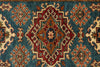 3x4 Blue and Beige Kazak Tribal Rug