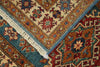 3x4 Blue and Beige Kazak Tribal Rug