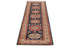2x8 Navy and Ivory Kazak Tribal Runner