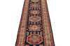2x8 Navy and Ivory Kazak Tribal Runner