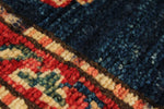 2x8 Navy and Ivory Kazak Tribal Runner