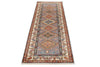 3x8 Gray and Ivory Kazak Tribal Runner