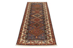3x8 Gray and Ivory Kazak Tribal Runner
