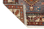 3x8 Gray and Ivory Kazak Tribal Runner