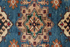 3x4 Blue and Beige Kazak Tribal Rug