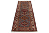 3x7 Blue and Ivory Kazak Tribal Runner