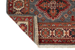 3x7 Blue and Ivory Kazak Tribal Runner