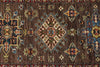 3x10 Brown and Ivory Kazak Tribal Runner