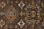 3x10 Brown and Ivory Kazak Tribal Runner