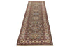 3x10 Brown and Ivory Kazak Tribal Runner