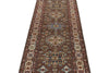 3x10 Brown and Ivory Kazak Tribal Runner