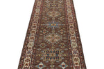 3x10 Brown and Ivory Kazak Tribal Runner