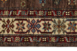 3x10 Brown and Ivory Kazak Tribal Runner