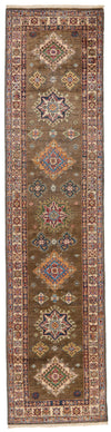 3x11 Brown and Ivory Kazak Tribal Runner