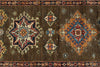 3x11 Brown and Ivory Kazak Tribal Runner