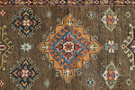 3x11 Brown and Ivory Kazak Tribal Runner